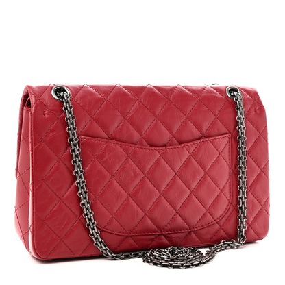Chanel Aged Calfskin Quilted 2.55 Reissue 226 Flap Red 3 of 11