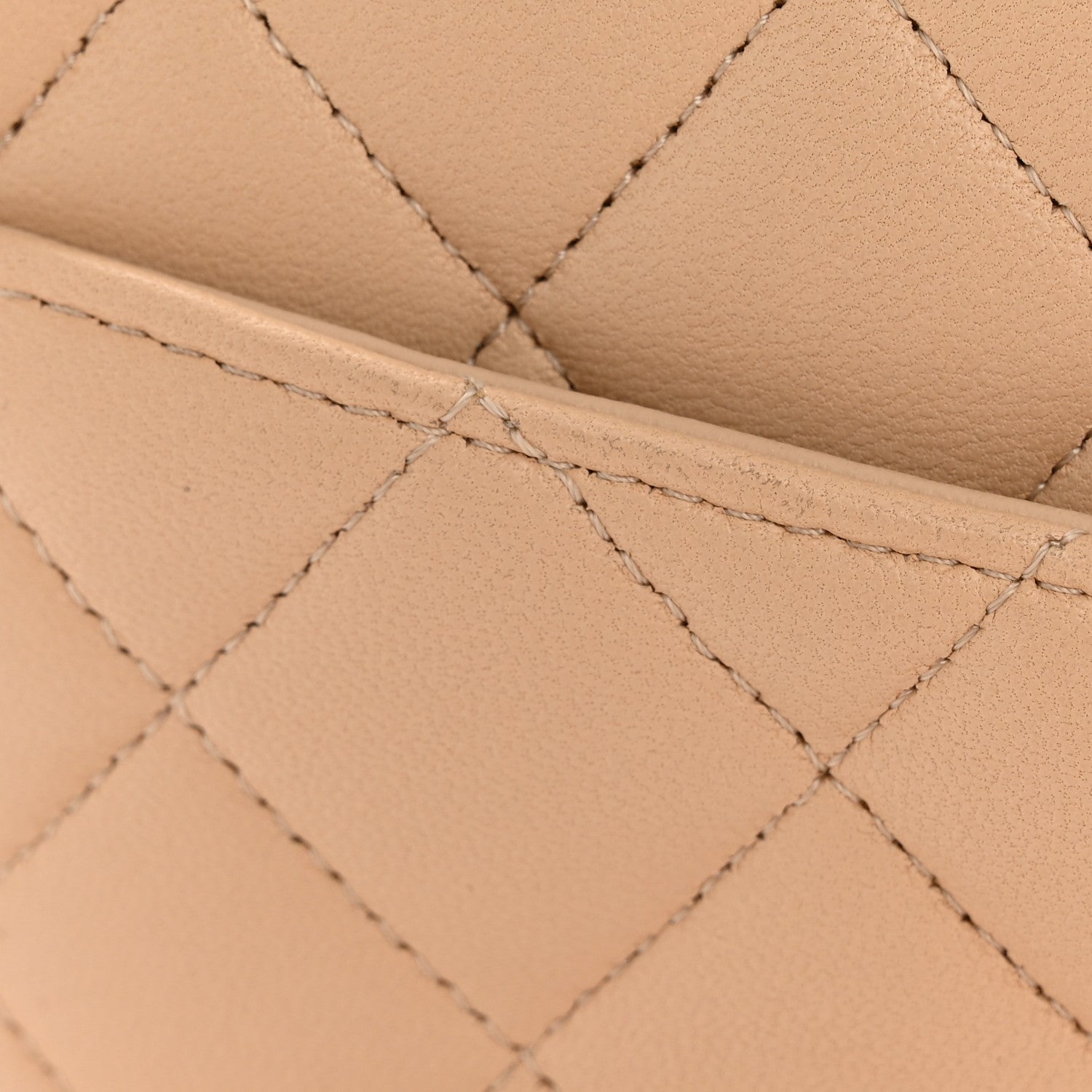 Chanel Lambskin Quilted Medium Double Flap Beige 12 of 12