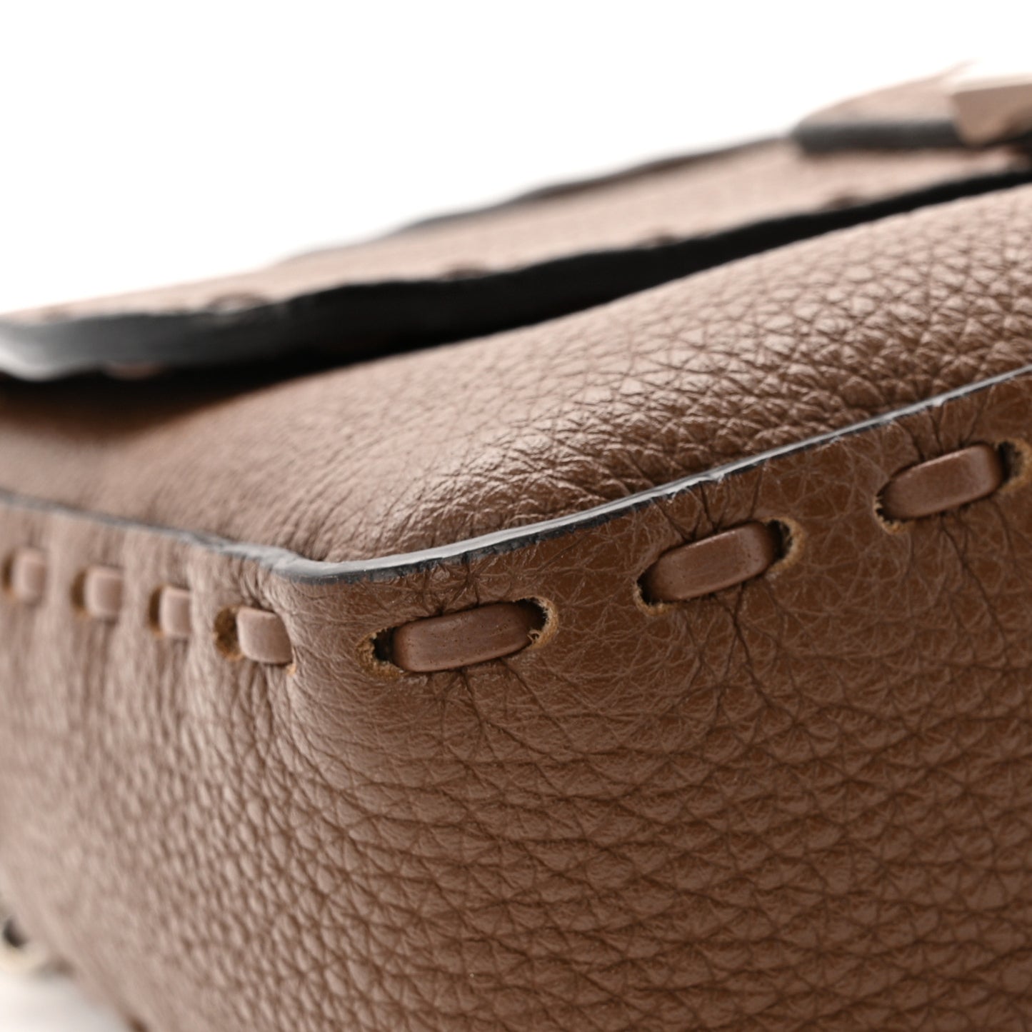 Cuoio Roma Sellerissima Nappa Sintetica Tape Stitch Mini Baguette Fettuccia
