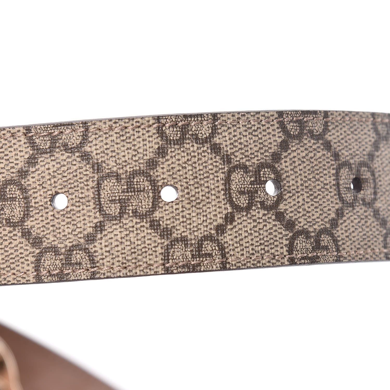 Gucci GG Supreme Monogram Interlocking G 37mm Belt 90 36 Beige Ebony Cocoa 6 of 8