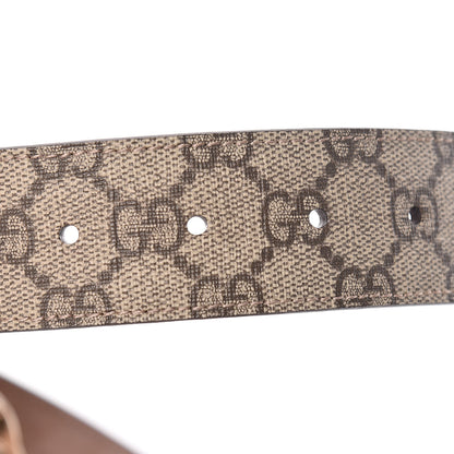 Gucci GG Supreme Monogram Interlocking G 37mm Belt 90 36 Beige Ebony Cocoa 6 of 8