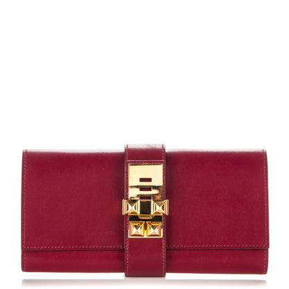 Hermes Tadelakt Medor 23 Clutch Rubis 1 of 7