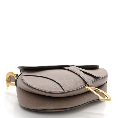Christian Dior Grained Calfskin Saddle Bag Warm Taupe 4 of 14