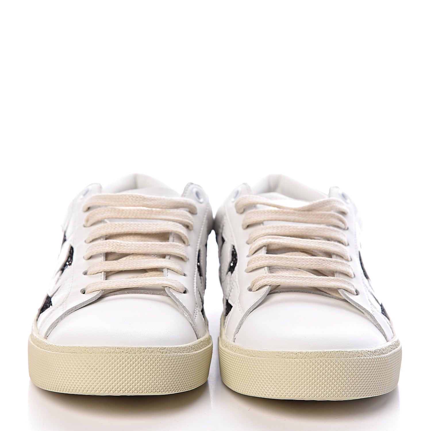 Saint Laurent Calfskin Star Court Sneakers 39 White Argent 2 of 9