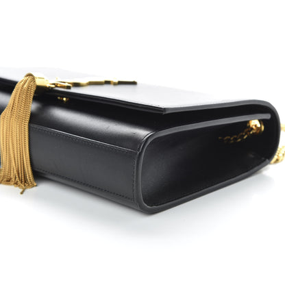 Saint Laurent Smooth Calfskin Medium Classic Monogram Kate Tassel Satchel Black 7 of 9