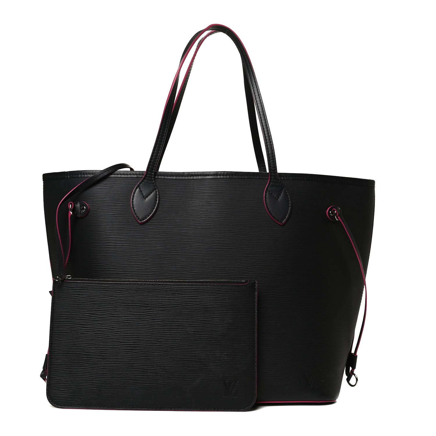 Louis Vuitton Epi Neverfull MM Black Hot Pink 1 of 15