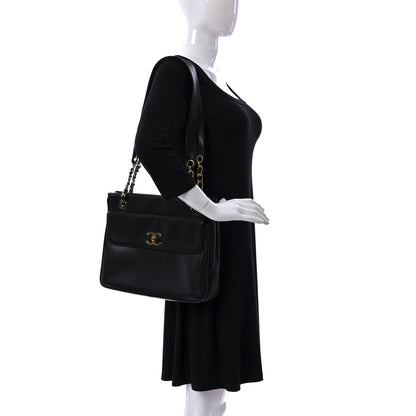 Chanel Lambskin Flap Shoulder Bag Black 2 of 9