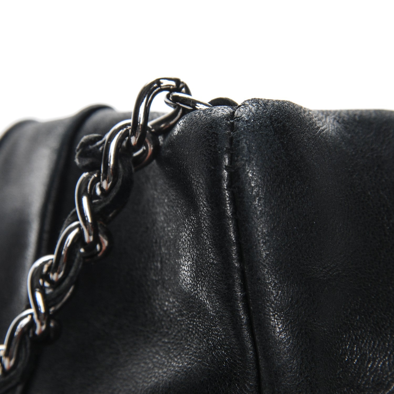Chanel Lambskin Pleated Tassel Shoulder Bag Black 8 of 8