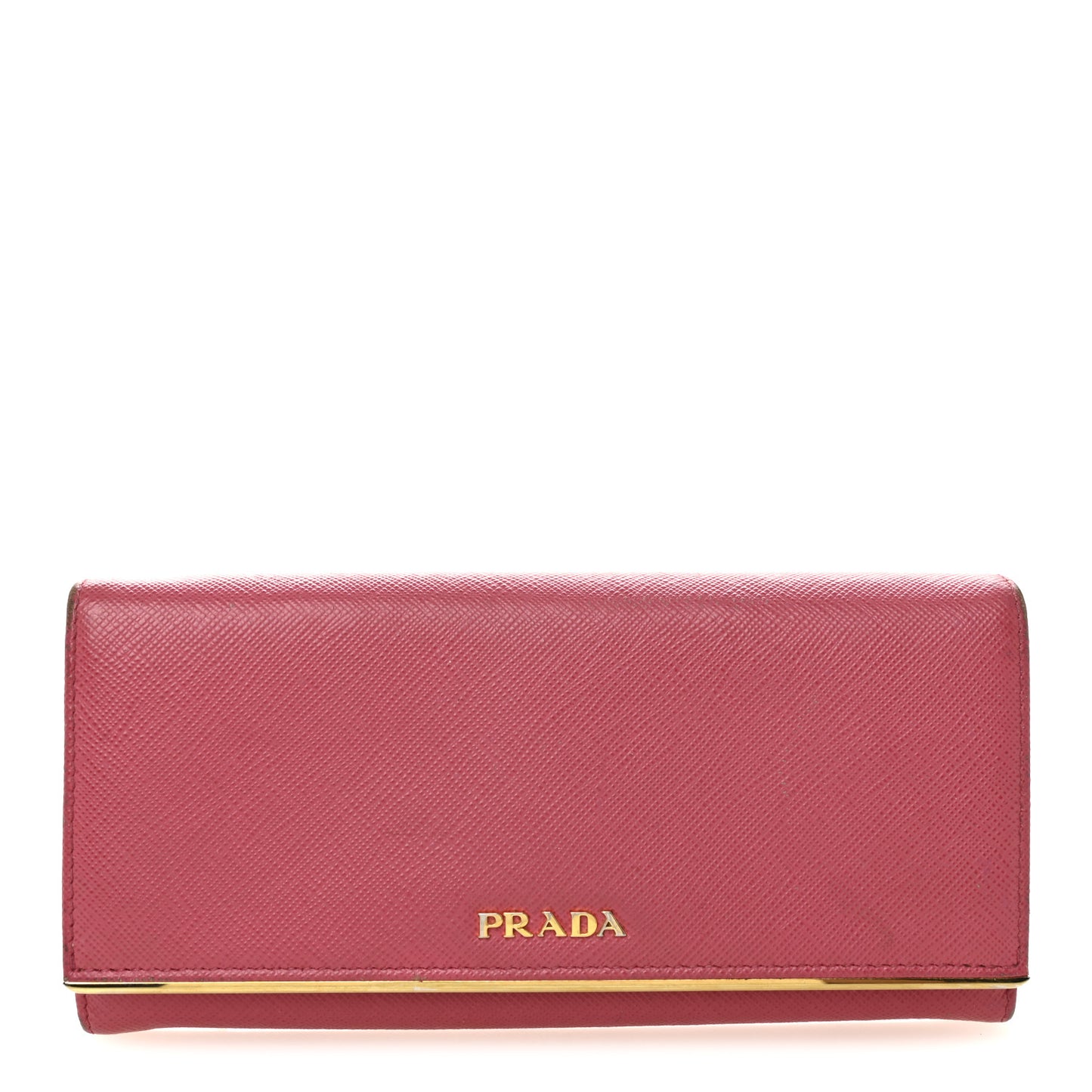 Saffiano Metal Continental Flap Wallet Peonia