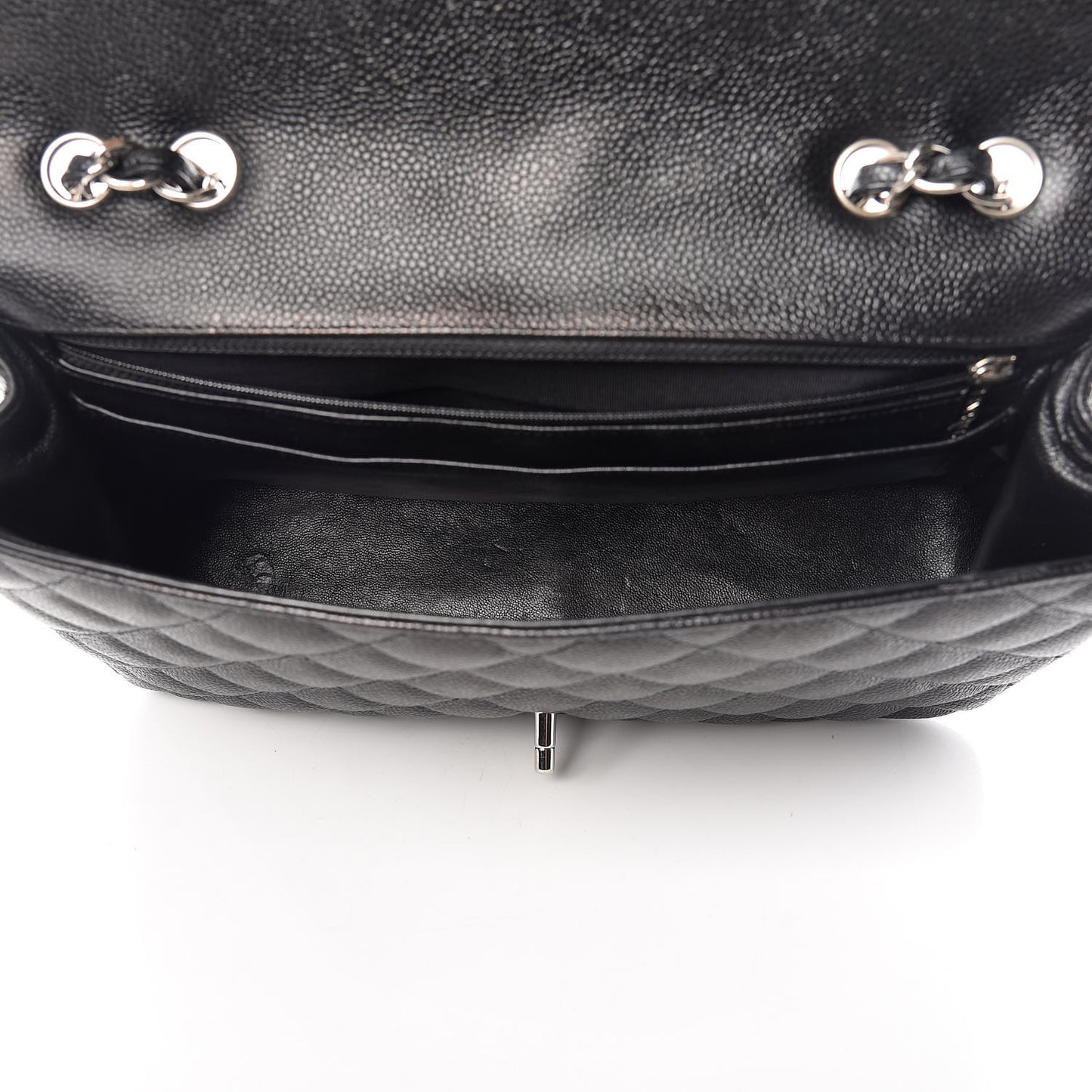 Caviar Quilted Jumbo Single Flap Black