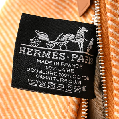 Hermes Merino Wool Large Au Carre Bride-A-Brac Pouch Fauve 6 of 6
