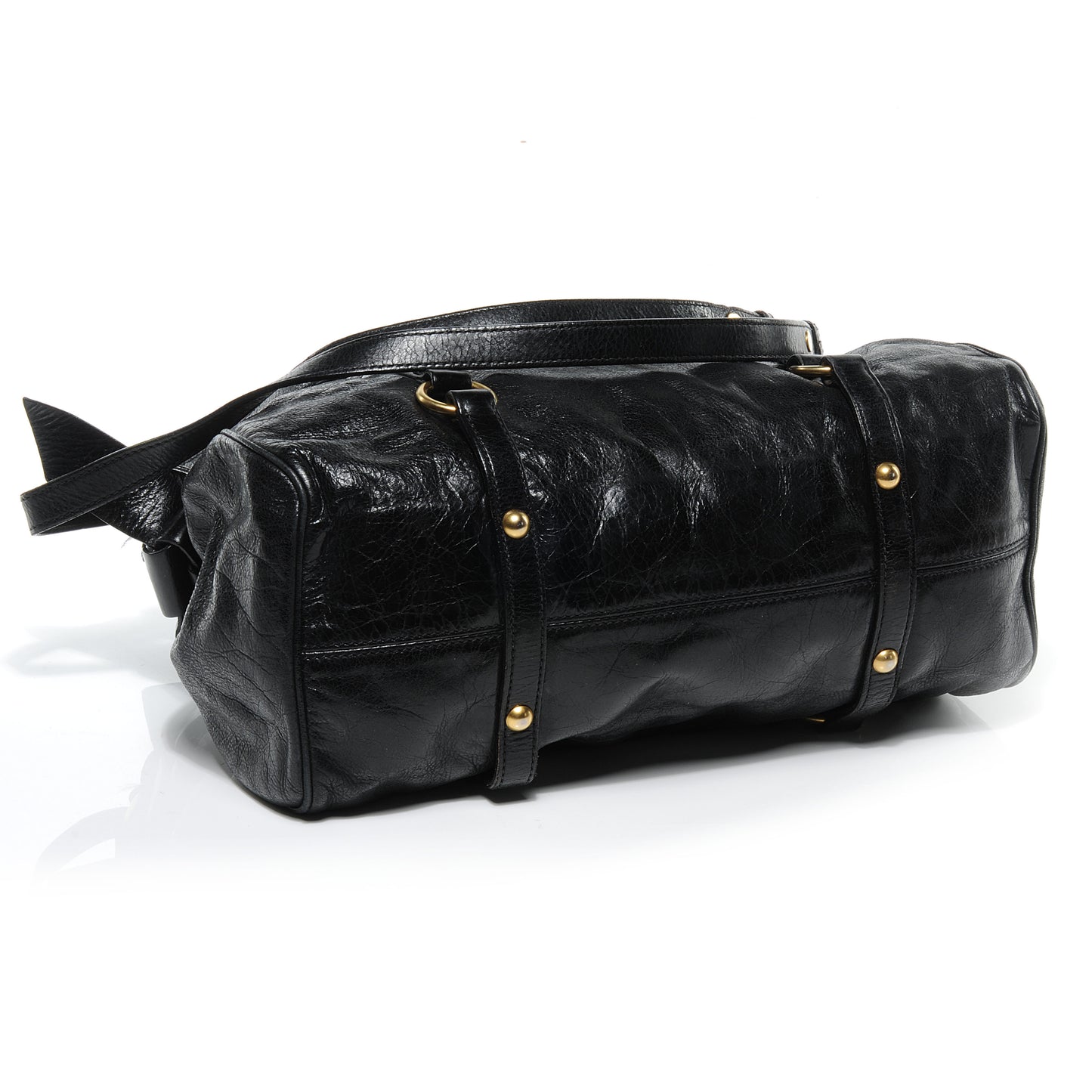 Vitello Lux Large Bow Bag Nero Black