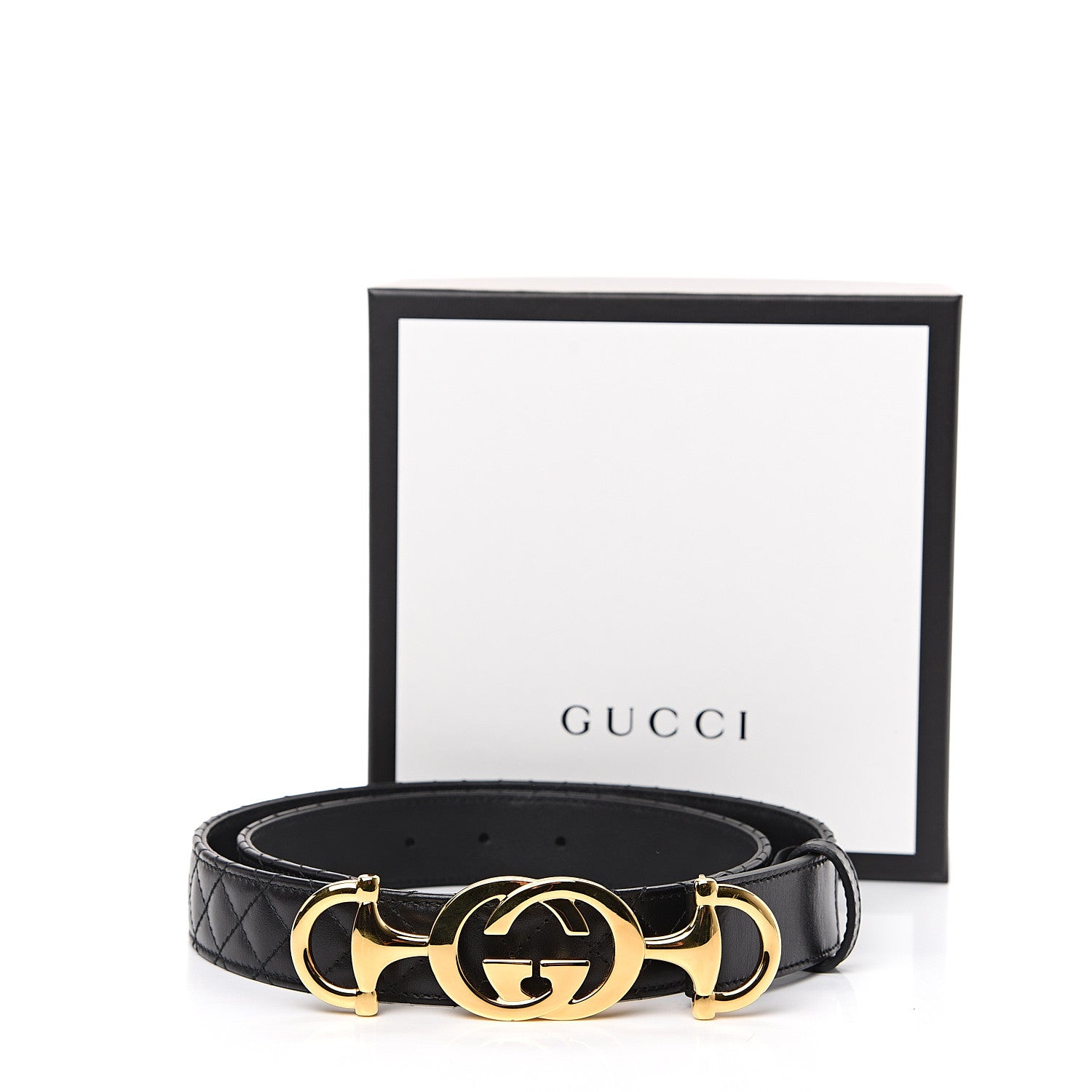 Gucci Calfskin Trapuntata Zumi 30mm Belt 85 34 Black 5 of 5