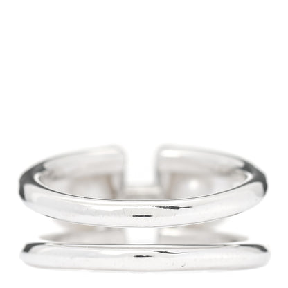 Tiffany Sterling Silver Pearl HardWear Double Pearl Ring 49 4.75 3 of 4
