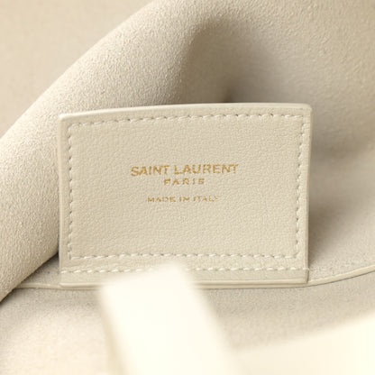 Saint Laurent Calfskin Large Shopping Tote Porcellana 7 of 13