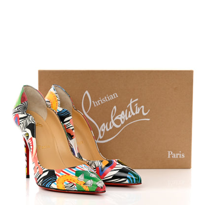 Christian Louboutin Patent Sapeur Hot Chick 100 Pumps 36 Multicolor 8 of 8