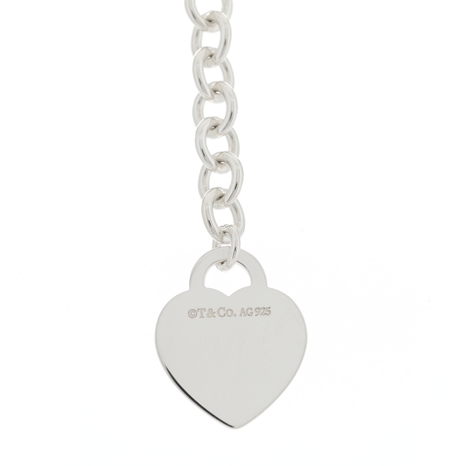 Tiffany Sterling Silver Return To Tiffany Heart Tag Lariat Necklace 3 of 5