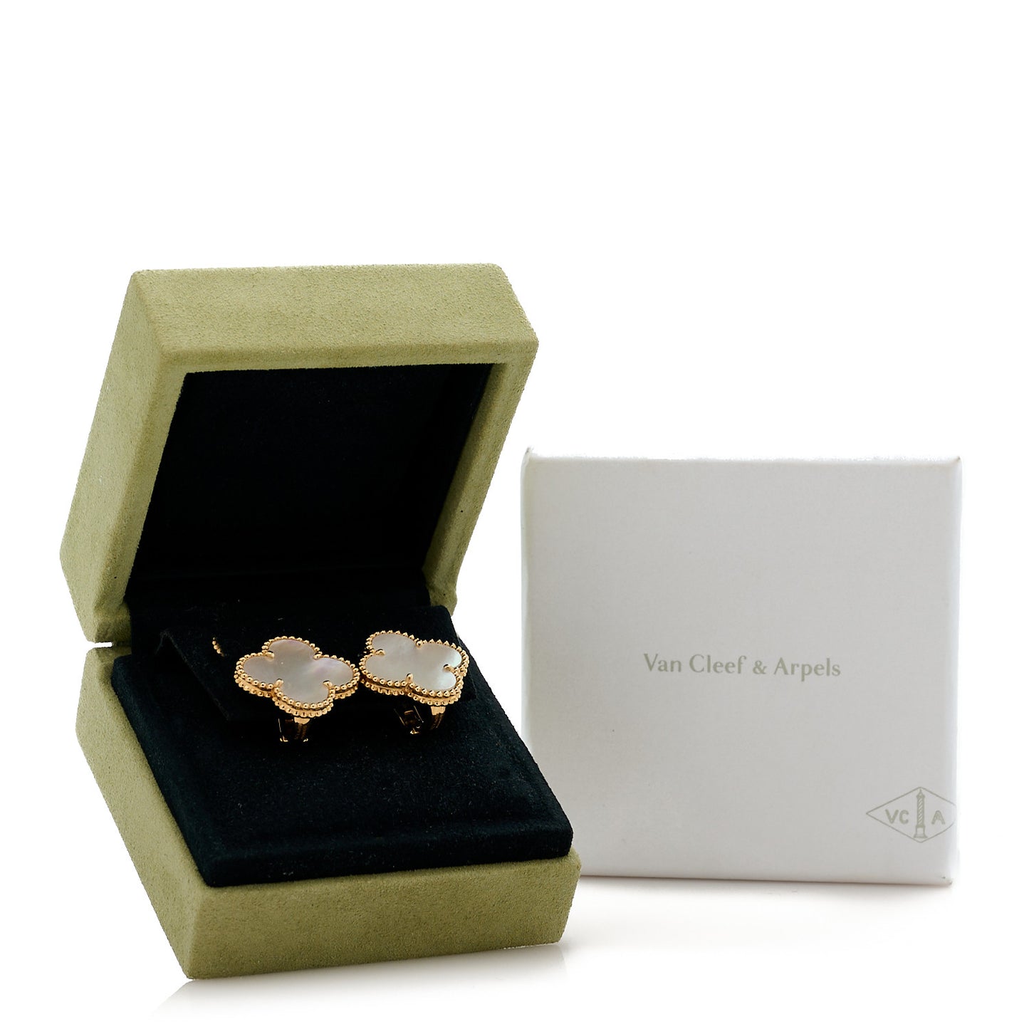 18K Yellow Gold Mother of Pearl Magic Alhambra Earrings