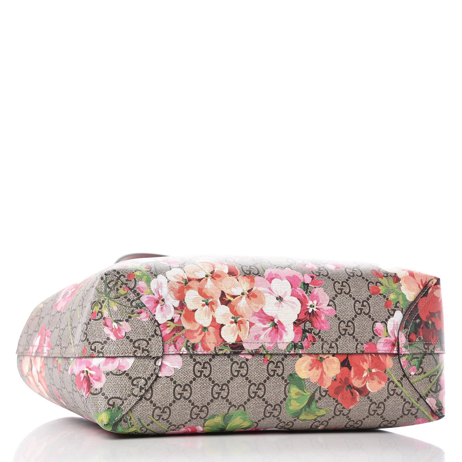 Gucci GG Supreme Monogram Blooms Small Reversible Tote Beige Multicolor Dry Rose 5 of 11