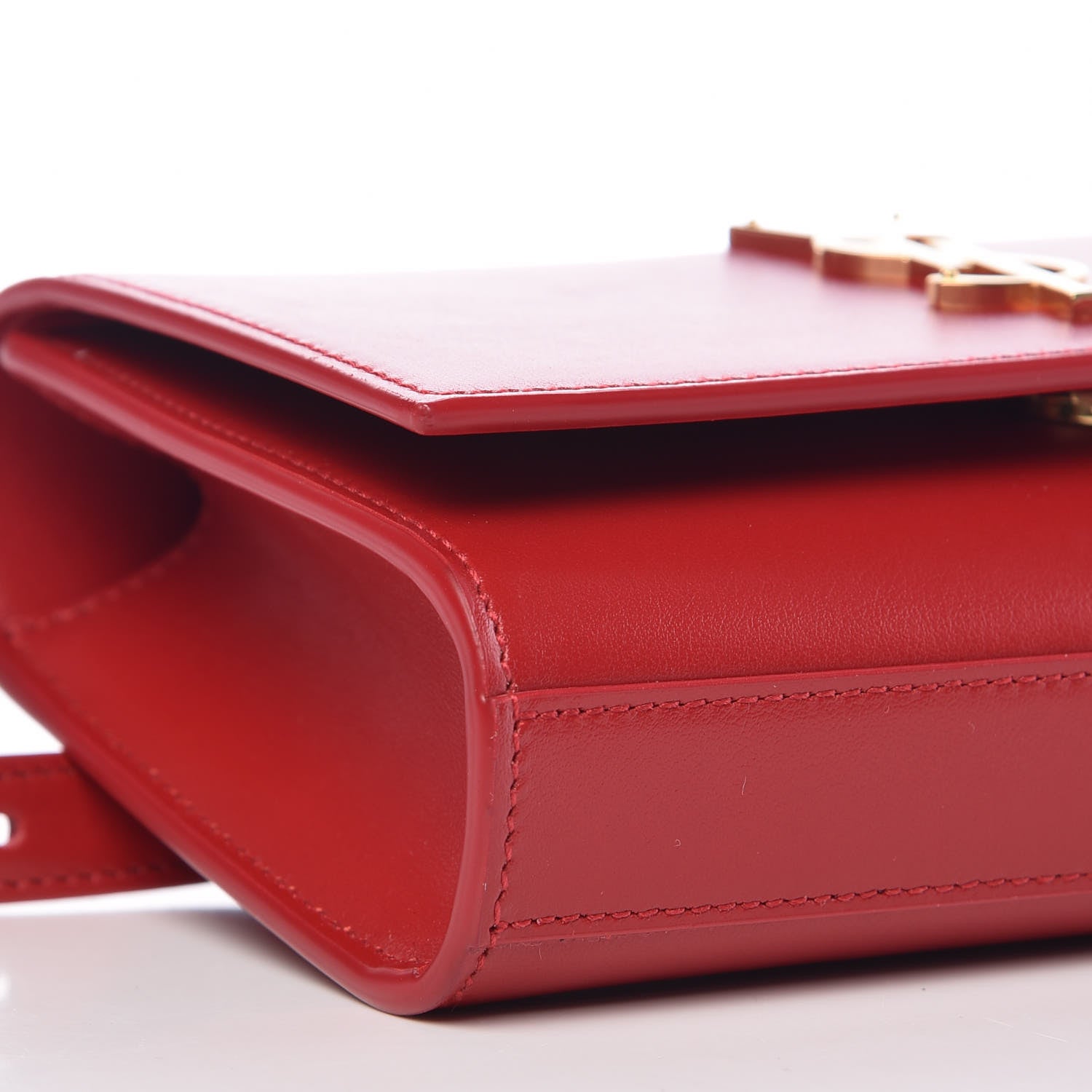 Saint Laurent Smooth Calfskin Monogram Kate Belt Bag Red 7 of 8