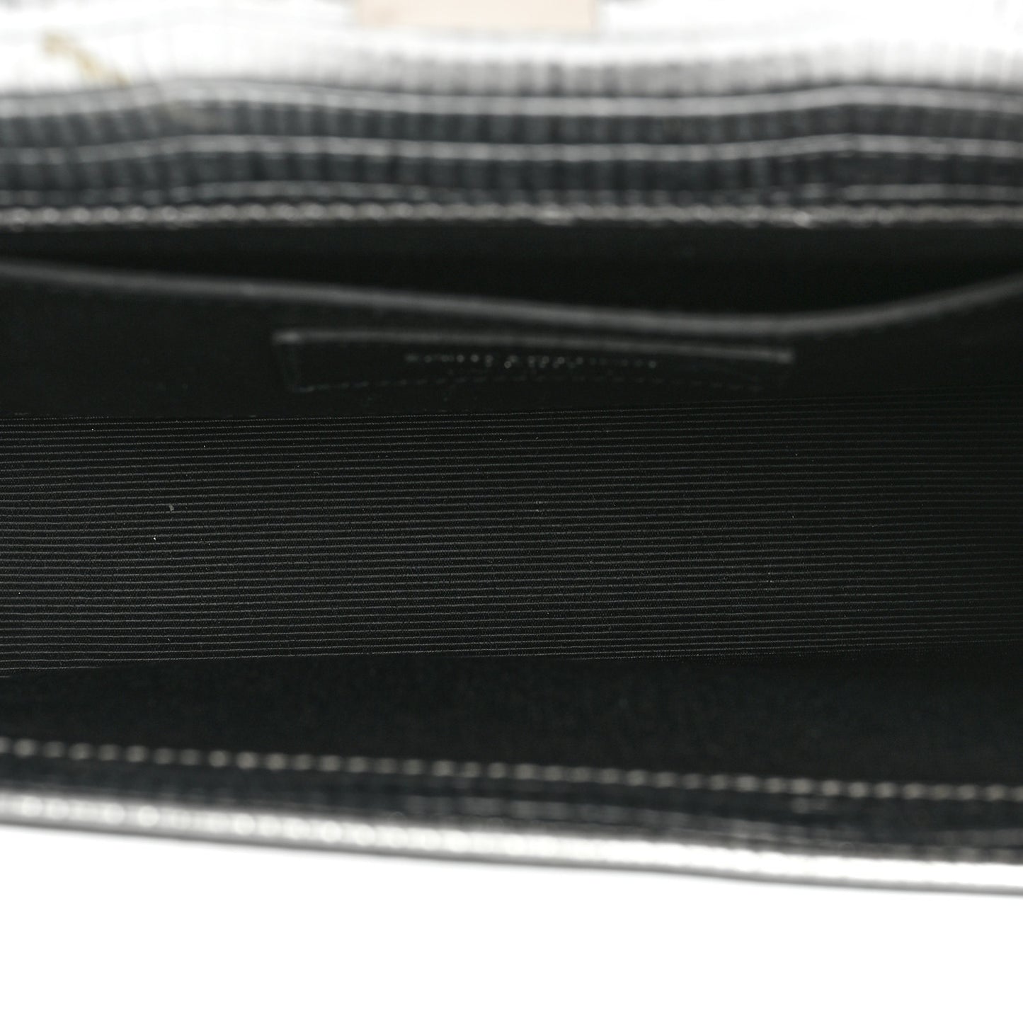 Metallic Calfskin Lizard Embossed Small Classic Monogram Kate Tassel Satchel Silver