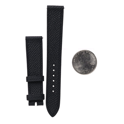 Hermes Epsom Heure H Watch 21mm Strap Black 2 of 5