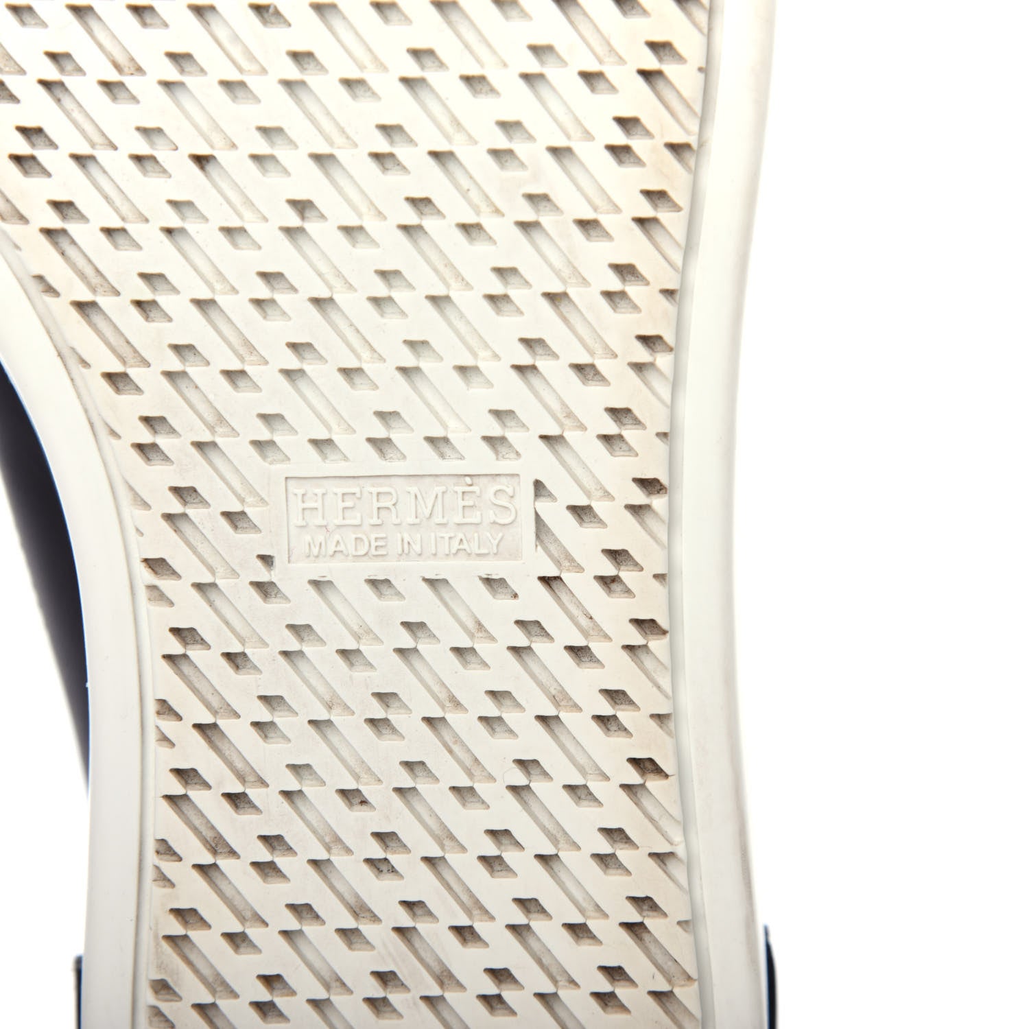 Hermes Calfskin Polo Sneakers 36.5 Black White 9 of 10