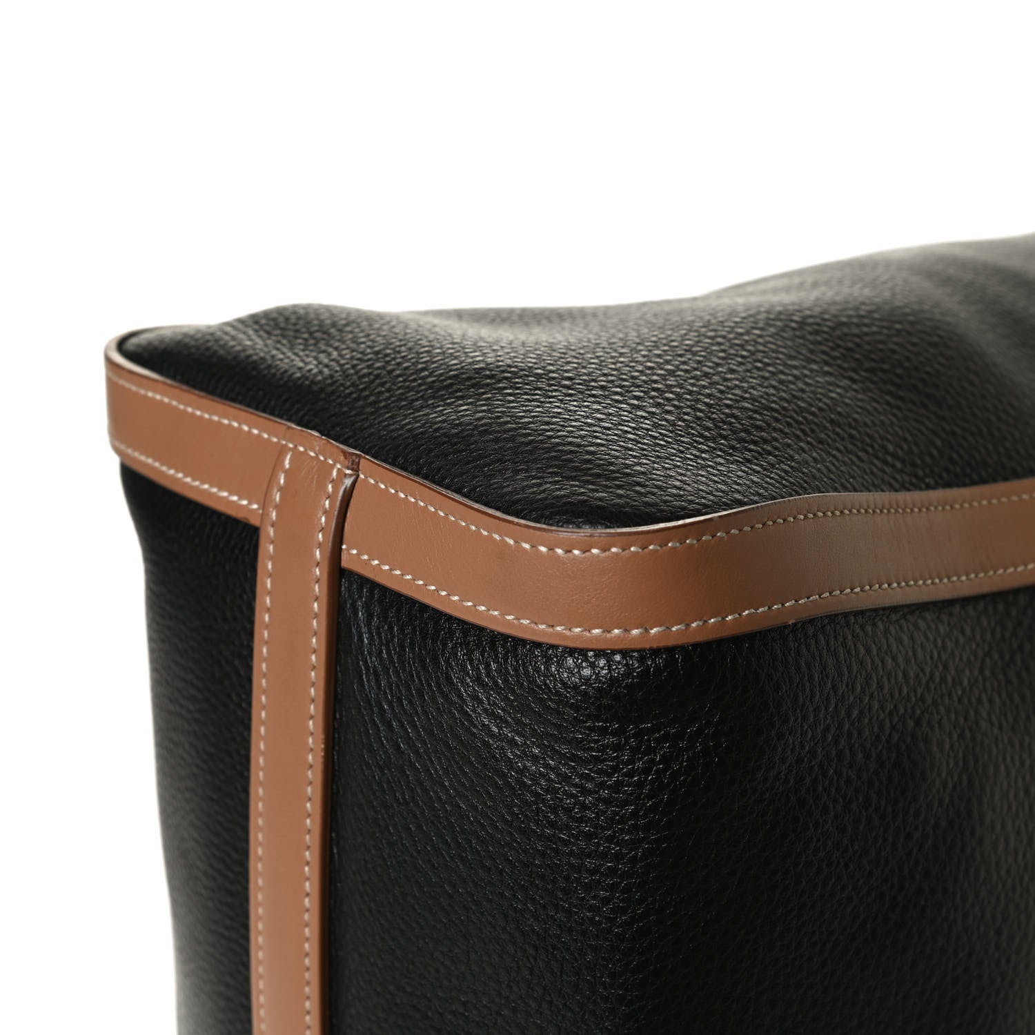 Prada Vitello Phenix Shopping Tote Black Caramel 10 of 12