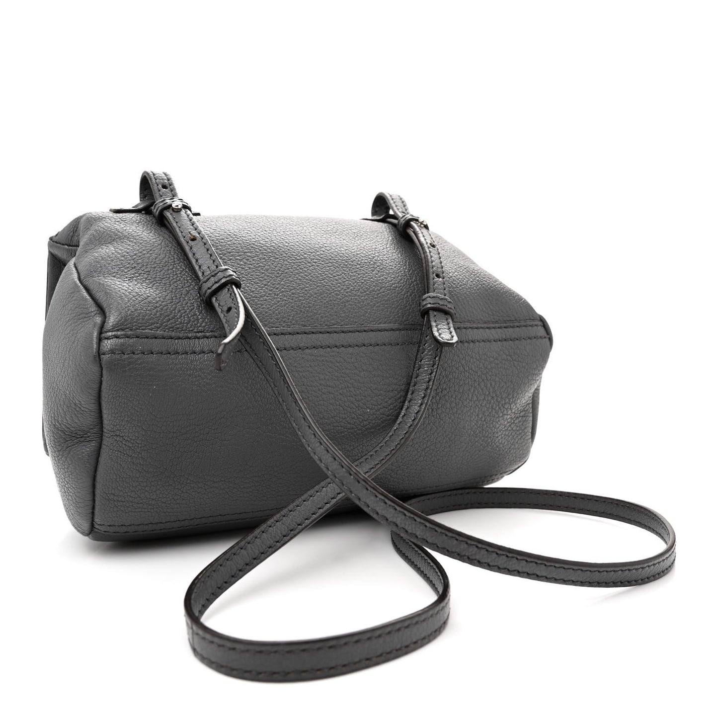 Sugar Goatskin Small Pandora Box Crossbody Bag Storm Grey