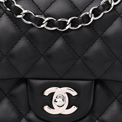 Chanel Lambskin Quilted Mini Square Flap Black 8 of 10