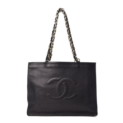 Chanel Lambskin CC Tote Black 1 of 17