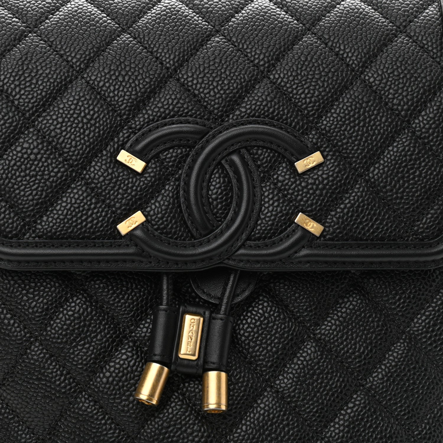 Chanel Caviar Quilted Filigree Backpack Black 7 of 9