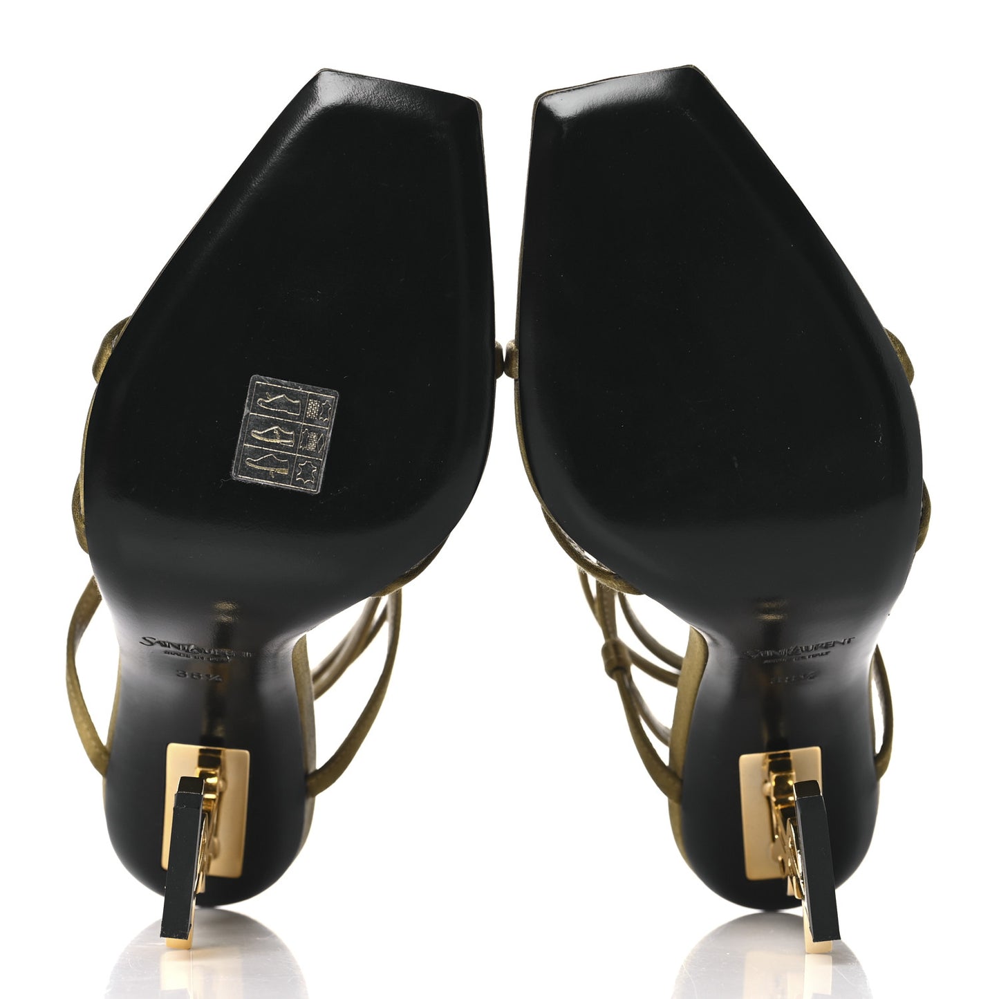 Crepe Satin Opyum 110 Sandals 38.5 Cuba Gold