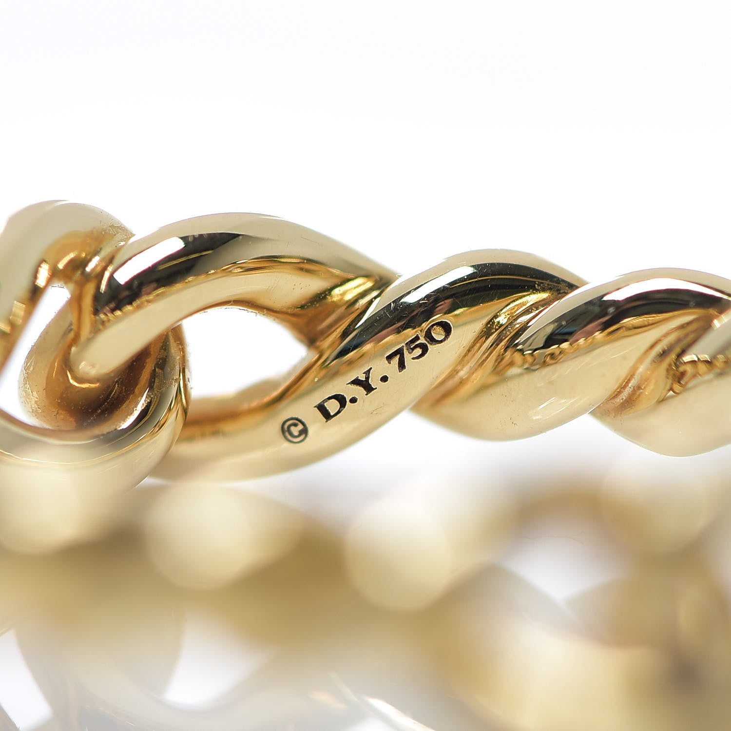 David Yurman 18K Yellow Gold 5mm Continuance Ring 54 7 4 of 4