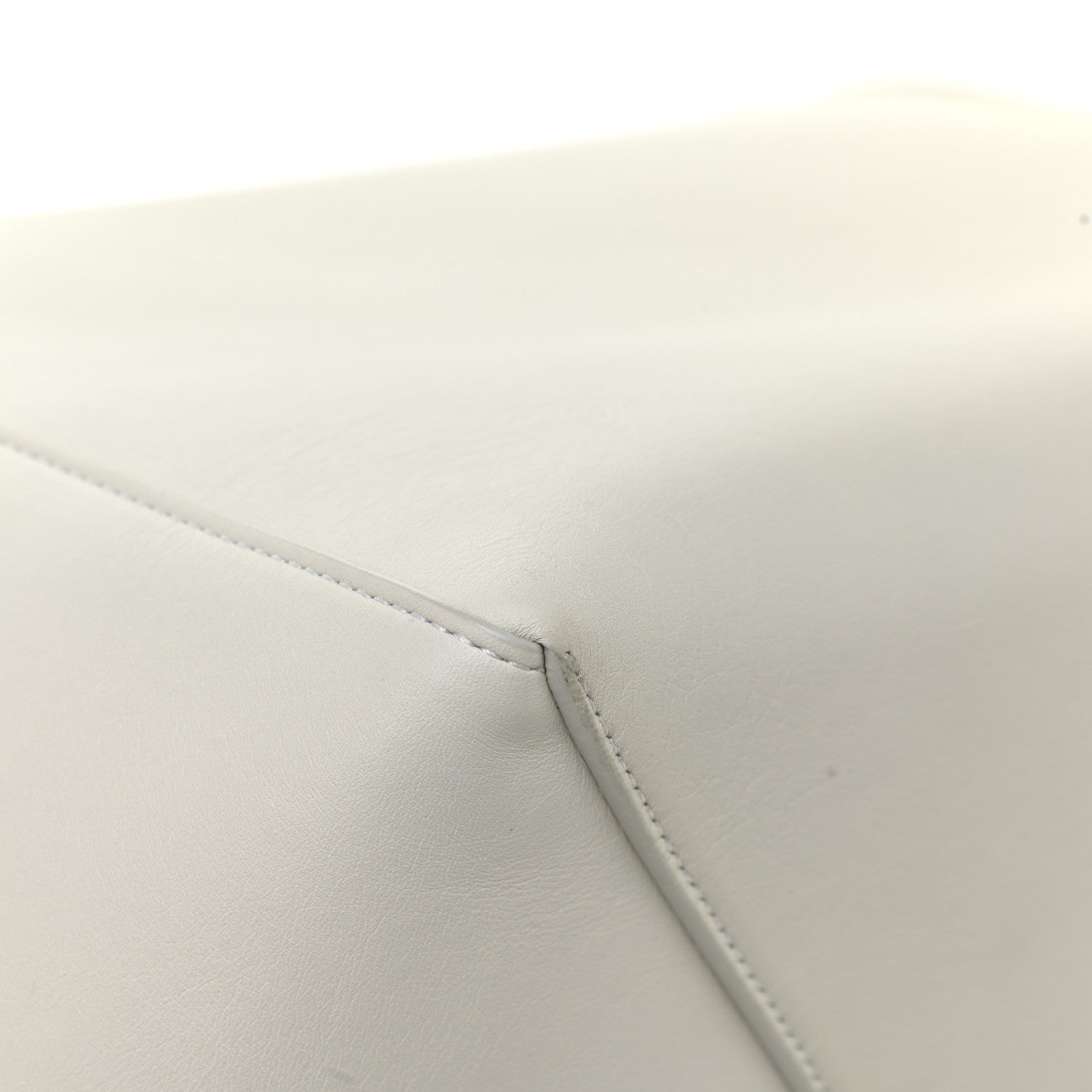 Celine Calfskin Clasp Horizontal Cabas White 18 of 20