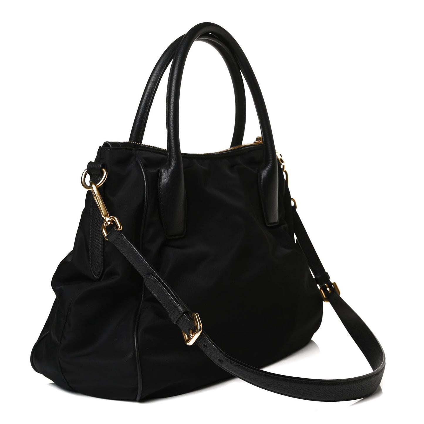 Tessuto Nylon Cervo Shoulder Bag Black