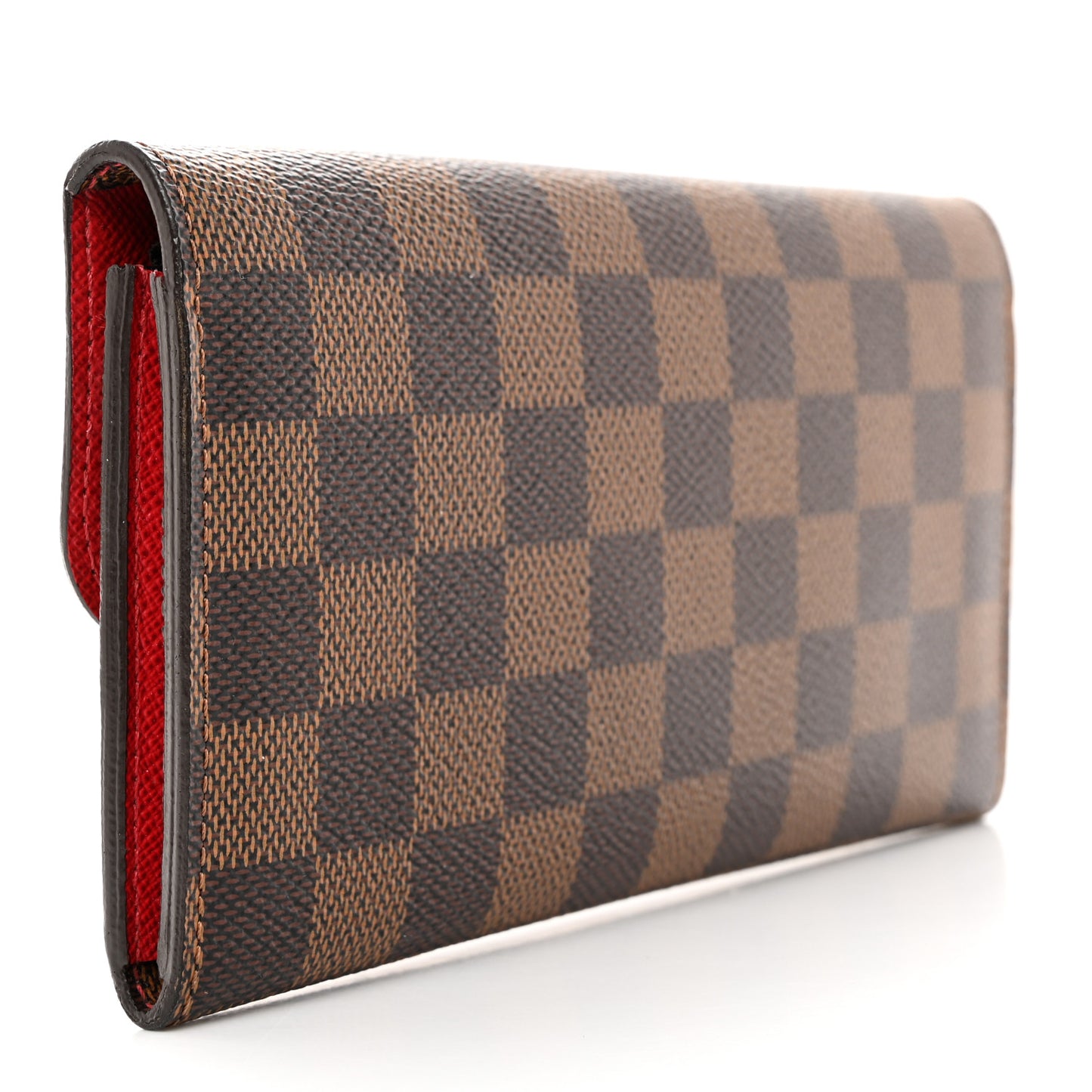 Damier Ebene Emilie Wallet Red
