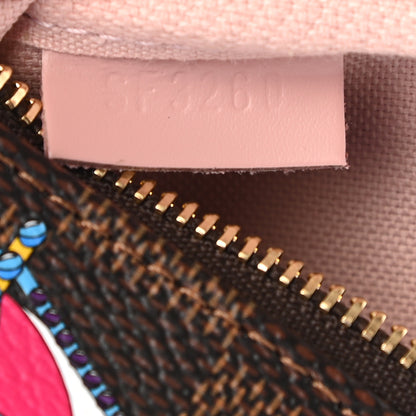 Louis Vuitton Damier Ebene 2020 Christmas Animation Big Wheel Mini Pochette Accessories Rose Ballerine 6 of 7