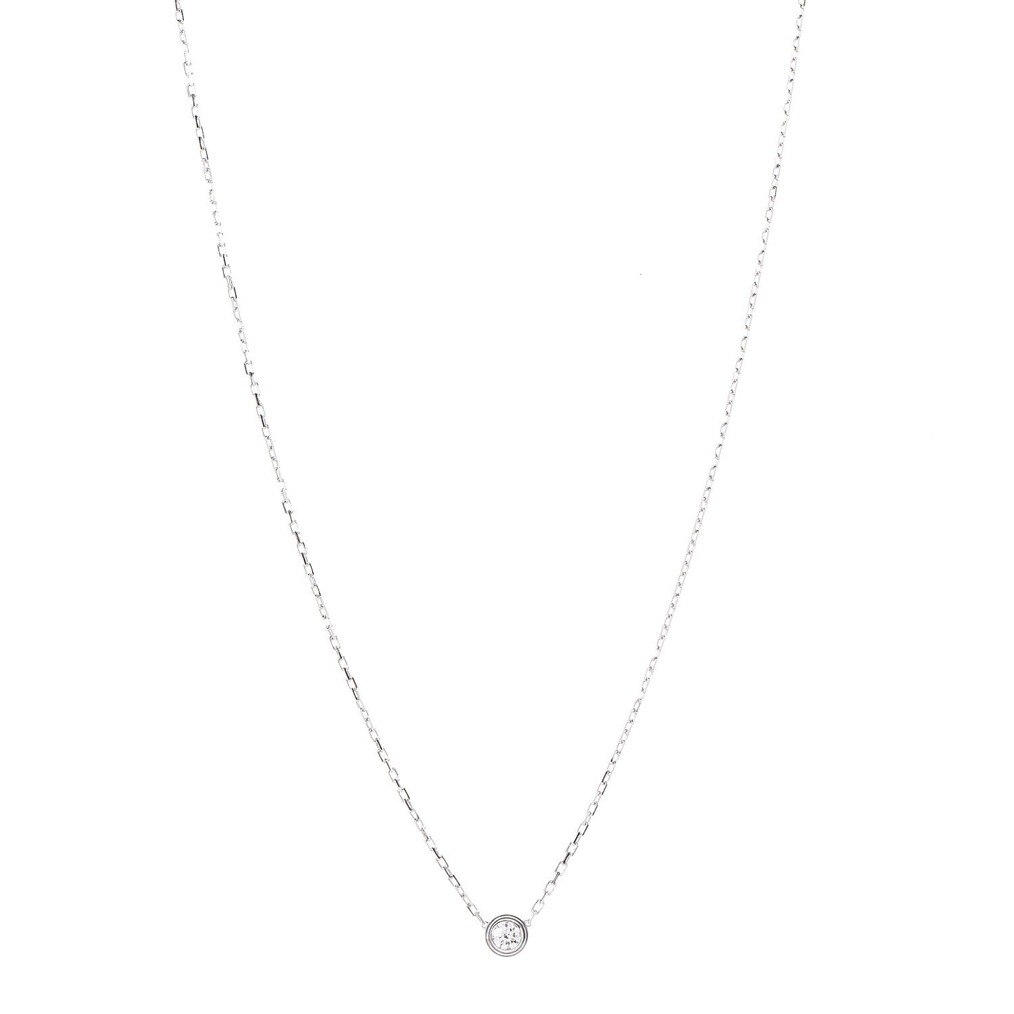 18K White Gold Diamond LM D'Amour Pendant Necklace
