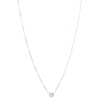 Cartier 18K White Gold Diamond LM D'Amour Pendant Necklace 1 of 7