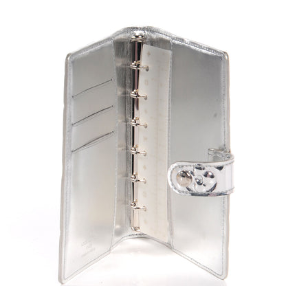 Louis Vuitton Monogram Miroir Small Ring Agenda Silver 6 of 8