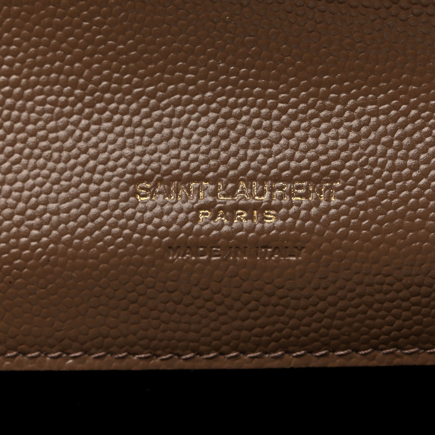 Saint Laurent Grain De Poudre Matelasse Chevron Monogram Cassandre Flap Pouch Taupe 6 of 10