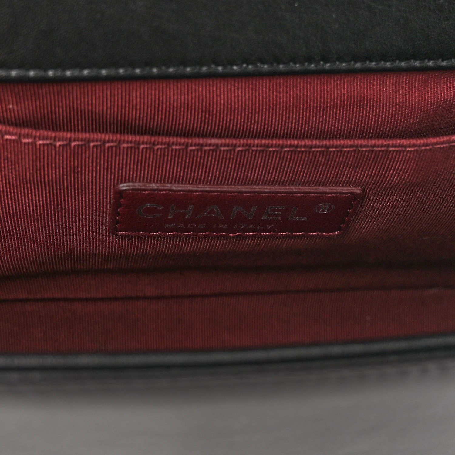 Chanel Calfskin Woven Medium Boy Flap Black White 6 of 11