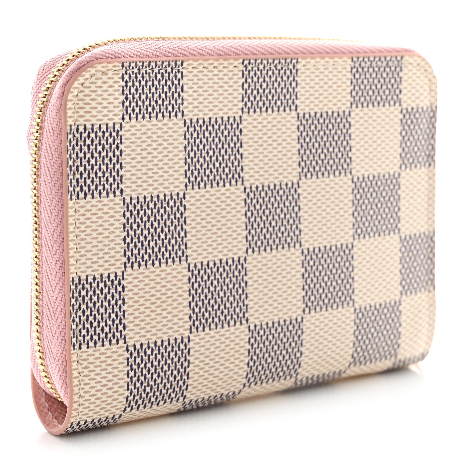 Louis Vuitton Damier Azur Zippy Coin Purse Rose Ballerine 3 of 8