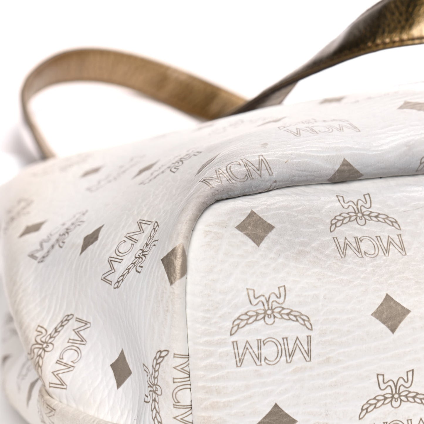 Visetos Striped Munich Lion Tote White