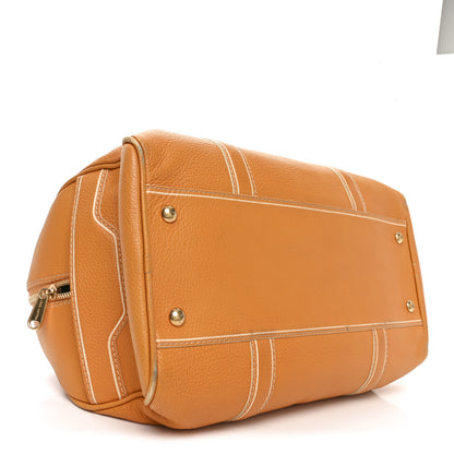 Louis Vuitton Tobago Calfskin Carryall Yellow 4 of 10
