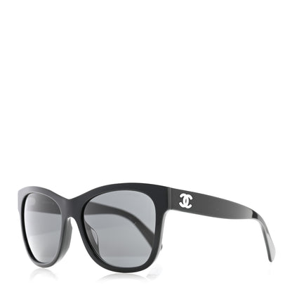 Chanel Acetate Square CC Sunglasses 5380-A Black 1 of 8