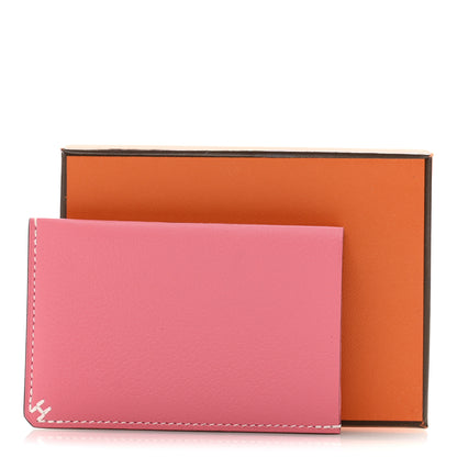 Hermes Evercolor Sellier Card Holder Rose Azalee 8 of 8