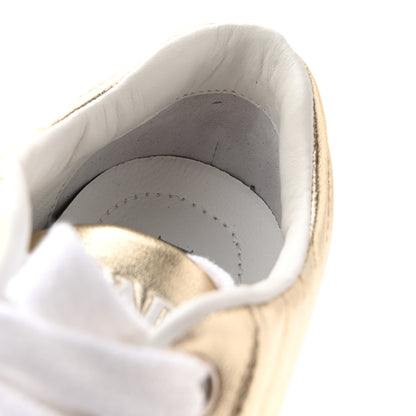 Prada Metallic Nappa Diagramme Sneakers 35 Pirite 9 of 10