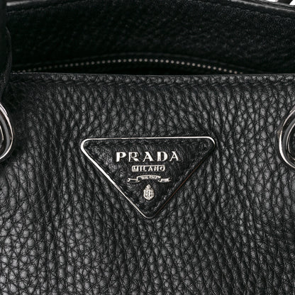 Prada Vitello Daino Tote Black 8 of 12